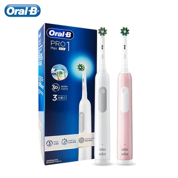 Oral-B Pro1 Max 3D Умная Электрическая Зубная щетка Перезарядка Oral-B Замена Насадок На Головку Зубной щетки Таймер Датчик Давления Щетки 3 Режима