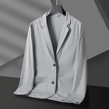 2841-R-Повседневный мужской пиджак, корейская версия, приталенный деловой костюм без глажки, весенний новый маленький мужской пиджак