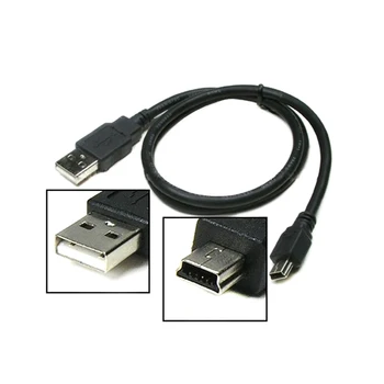 80 СМ Кабели для передачи данных Usb 2.0 A Штекер Mini 5 Pin B Лучший Черный USB Удлинитель Зарядный Шнур Линия Передачи данных Кабель Для зарядки Шнур Адаптер