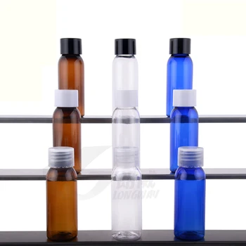 бесплатная доставка емкостью 30 мл прозрачные бутылки с закругленными плечиками Chiaki cover, пластиковая бутылка с крышкой, косметические упаковочные материалы