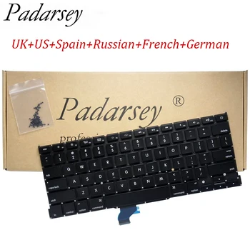 Pardarsey США Великобритания Испания Французский Ru Клавиатура Совместима с MacBook Pro A1502 13 