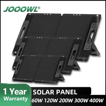 Мощная портативная солнечная панель 60 Вт 120 Вт 200 Вт 300 Вт 400 Вт Складные солнечные панели Складное зарядное устройство для солнечной энергии для кемпинга Sloar Plate