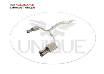 УНИКАЛЬНАЯ Выхлопная система из Нержавеющей Стали Performance Catback для Audi A6 A7 C8 3,0T Auto Accesorios Электронный Клапан Глушителя