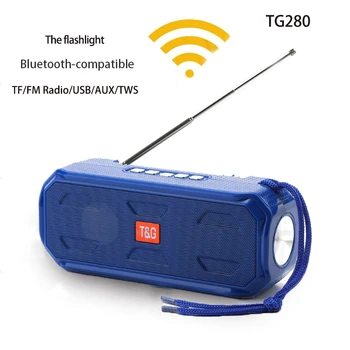 Новое аварийное радио TG280, подключаемая карта для зарядки на открытом воздухе, Bluetooth-динамик с функцией громкой связи