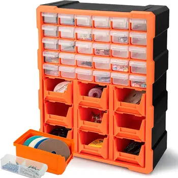 Настенный ящик для инструментов 39 Ящиков с несколькими сетками Ящик для хранения инструментов Классификация Винт Гайка Коробка для деталей Строительные блоки Органайзер для инструментов