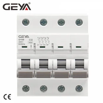 GEYA GYM9 4P MCB 6A-63A 6KA Отключающая Способность MCB Din-Рейка Мини-Автоматический выключатель 6A-63A переменного тока Заводской Прямой Производитель