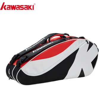 Сумка для бадминтона Kawasaki, Спортивная сумка для ракеток Большой емкости для 6 ракеток для бадминтона с двумя плечиками KBB-8685