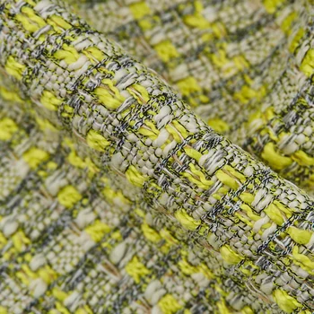Ярко-желтая ткацкая ткань из твида для пальто Telas Por Metro Tissus Au MÈTre Ткань Для Шитья Пошив от Ярда Tecido Africa своими руками