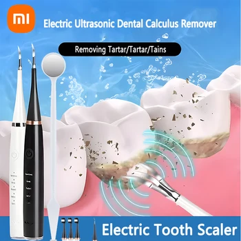XIAOMI Электрическая ультразвуковая Зубная щетка для удаления зубного камня IPX6 Водонепроницаемая высокочастотная звуковая зубная щетка для отбеливания зубов
