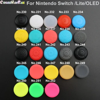230-252 2шт Горячая продажа Красочный Обычный Нескользящий чехол для джойстика Для Nintendo Switch Lite OLED JoyCon Thumb Grips Caps Силиконовый чехол