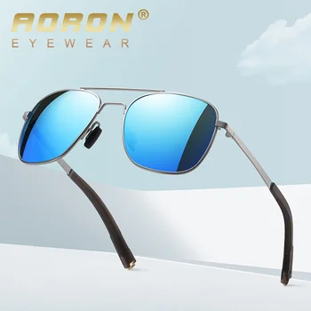 2022 новые металлические солнцезащитные очки, мужские квадратные поляризованные солнцезащитные очки, модные солнцезащитные очки, устойчивые к ультрафиолетовому излучению a696