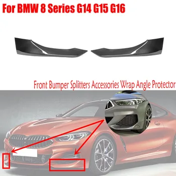 Для BMW 8 Серии G14 G15 G16 2020 2021 Автомобильный Стайлинг Из Сухого Углеродного Волокна, Разветвители Переднего Бампера, Аксессуары, Угловой Протектор