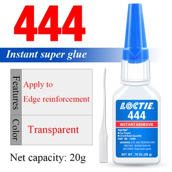 20 г Loctite 444 Прозрачный Электронный Супер-Быстросохнущий Клей средней Вязкости, Клейкая Катушка