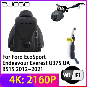 ZJCGO 4K 2160P Dash Cam DVR Камера 2 Объектива Рекордер Wifi Ночного Видения для Ford EcoSport Endeavour Everest U375 UA B515 2012 ~ 2021