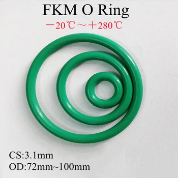 5 шт. Превосходное Уплотнительное кольцо из Фторкаучука FKM CS 3,1 мм OD 72 мм ~ 100 мм Уплотнительная прокладка Изоляционное Масло Высокотемпературная Шайба