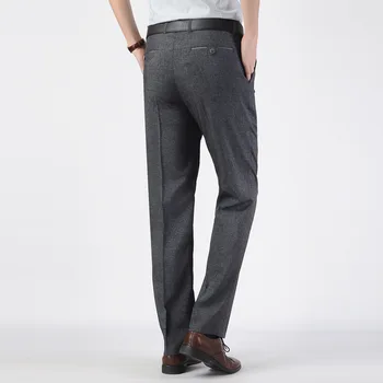 2023 Мужские летние тонкие костюмные брюки, деловые повседневные свободные прямые брюки со средней завышенной талией