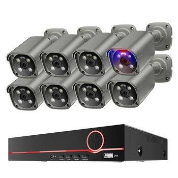 Оптовая цена Двусторонний аудио Цветной ИК ночного видения 8-канальная проводная система видеонаблюдения 4k cctv Охранная система