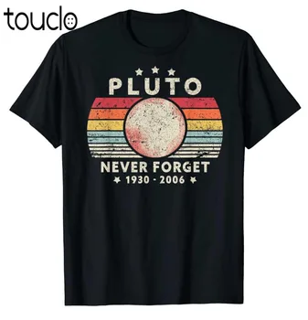 Никогда не забывайте футболку с Плутоном. Забавная футболка в стиле ретро с космосом и наукой