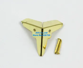40 Штук 18-миллиметровой золотой шкатулки для ювелирных изделий Угловая Подарочная коробка Угловой Протектор