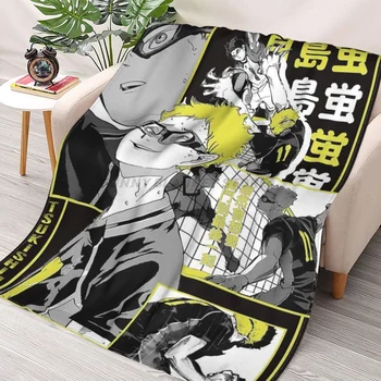 Kei Tsukishima Haikyuu Набрасывает Одеяла, фланелевое Ультрамягкое теплое одеяло для пикника, покрывало на кровать
