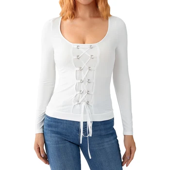 Женская повседневная футболка с круглым вырезом и длинным рукавом, винтажная футболка с принтом тотема, Верхняя одежда, Блузка для выхода, топы