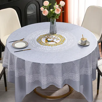 Скатерть для стола квадратной и круглой формы, водонепроницаемая, маслостойкая, устойчивая к ожогам и моющаяся, обеденный стол для дома