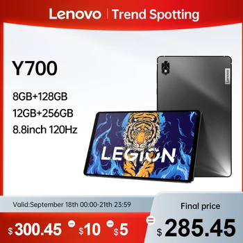 Планшеты Lenovo y700 LEGION Y700 Планшетный ПК 8 ГБ + 128 ГБ/12 ГБ + 256 ГБ для игры SD870 PD45W 8,8 дюймов 120 Гц с двойным двигателем X-axis TB-9707F