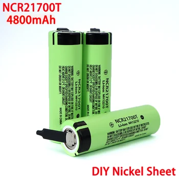 3,7 В NCR21700T 4800 мАч литий-ионный аккумулятор 15A 5C Скорость разряда тройных литиевых батарей для электромобилей DIY никелевые листы