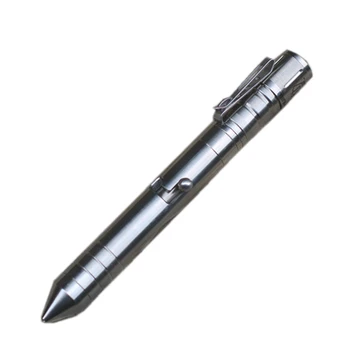 Ручка с креплением из титанового сплава 2 в 1 и фонарик EDC, тактическая ручка, быстрая зарядка через USB