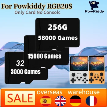 Горячий Портативный Игровой Автомат PowKiddy RGB20S 3,5-дюймовая Карта расширения Классическая Игровая TF-карта SD-Карта 58000 Игр Game Gear