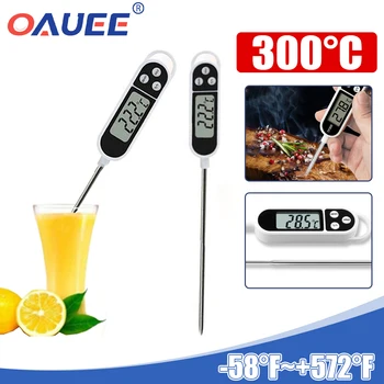 Oauee Пищевой термометр, кухонный термометр для мяса, воды, молока, зонд для приготовления пищи, барбекю, Электронный термометр для духовки, кухонные инструменты
