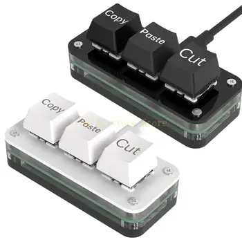 RGB 3 Клавиши Мини-клавиатуры, Программирующая Макро-Клавиатура Type-C, Настраиваемая Игровая Механическая клавиатура Для Киберспортивного игрового планшета D0UA