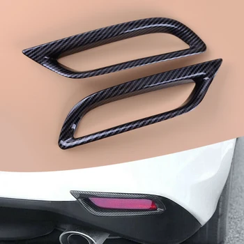 2 шт./компл. Черный ABS автомобильный задний бампер, противотуманная фара, накладка, подходит для Toyota Camry 2018 2019, стиль углеродного волокна
