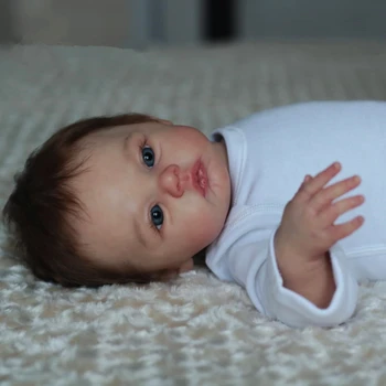 45-сантиметровая 3D кукла Reborn Baby, мягкая, реалистично выглядящая Новорожденная силиконовая принцесса во все тело с укоренившимися волосами