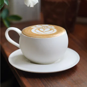 Набор кофейных чашек в форме яйца, чашка для латте, керамический послеобеденный чай, высококачественная изысканная матовая чашка для кофе в форме яйца