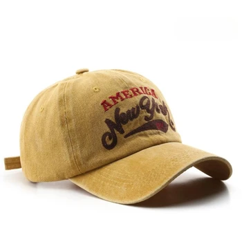 2023 Новая Персонализированная Солнцезащитная шляпа для Путешествий, Японская Промытая Бейсболка с винтажной Вышивкой Буквами
