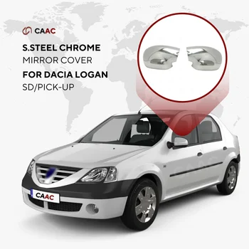 Для Dacia Logan SD/ПИКАП 2004-2008 Хромированная Крышка Бокового зеркала из Нержавеющей Стали, 2 шт, Левый и Правый Модифицированный Новый Дизайн, Автомобильные Аксессуары