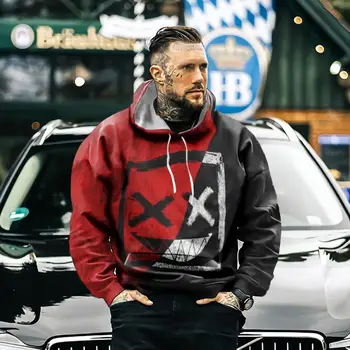 мужская толстовка в стиле хип-хоп с 3D принтом 2023, мужской весенне-осенне-зимний свитер с длинными рукавами 110-6xl оверсайз