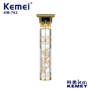 Портативная водонепроницаемая Мужская машинка для стрижки волос Kemei KM-762 2 в 1, простая в управлении