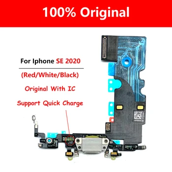 10 Шт. Оригинальный USB-порт для зарядки Гибкий Кабель Для iPhone Se 2020, док-станция, разъем зарядного устройства С микрофоном И Инструментами