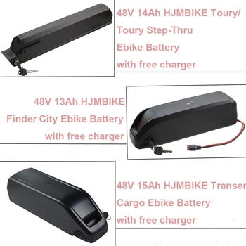Аккумулятор для электровелосипеда HJMBIKE 48V 13Ah 14Ah 15Ah 672Wh 720Wh Литий-ионный Аккумулятор для электрического грузового велосипеда HJM Toury Step-Through Finder City Transer