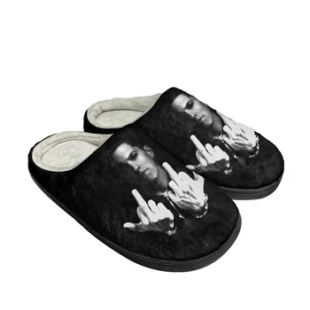 Модные хлопковые тапочки Eminem на заказ, Мужские Женские сандалии, Плюшевая повседневная обувь, сохраняющая тепло, Термоудобные тапочки