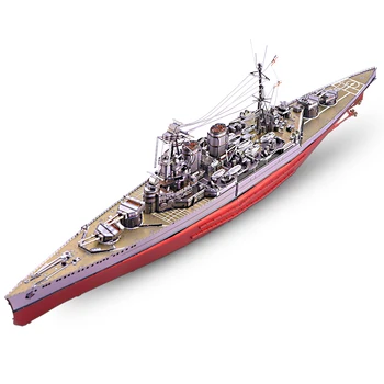 Наборы для сборки 3D металлических головоломок Piececool - Battleship HMS HOOD Jigsaw Toy, Рождественские подарки на день рождения для взрослых
