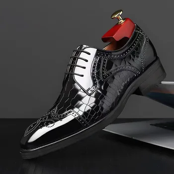 Новые мужские Оксфорды ручной работы, модельные туфли с перфорацией типа 