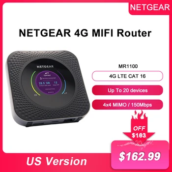 NETGEAR Nighthawk M1 Мобильная точка доступа 4G LTE Маршрутизатор MR1100 со скоростью 150 Мбит/с Со скоростью до 1 Гбит/с Подключает до 20 устройств
