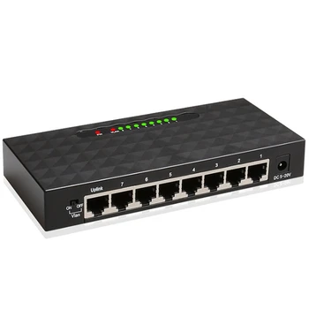 8-портовый Гигабитный сетевой коммутатор 1000 Мбит/с Gigabit Ethernet Сетевой коммутатор Lan Hub Ethernet Smart Switcher EU Plug