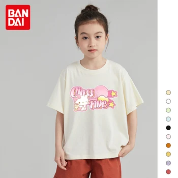 Детская футболка Bandai Cinnamoroll, летняя футболка с рисунком 
